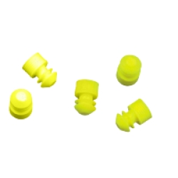Tappo in polietilene alettato diam.mm 12 colore giallo cf.100 pz. - 12079